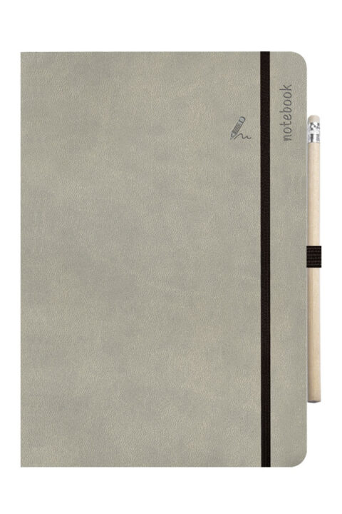 σημειωματάριο με χειροποίητη βιβλιοδεσία, εύκαμπτο, χαρτί λευκό, σελίδες με πεδίο ημερομηνίας, έντονα χρώματα, φάκελος εγγράφων