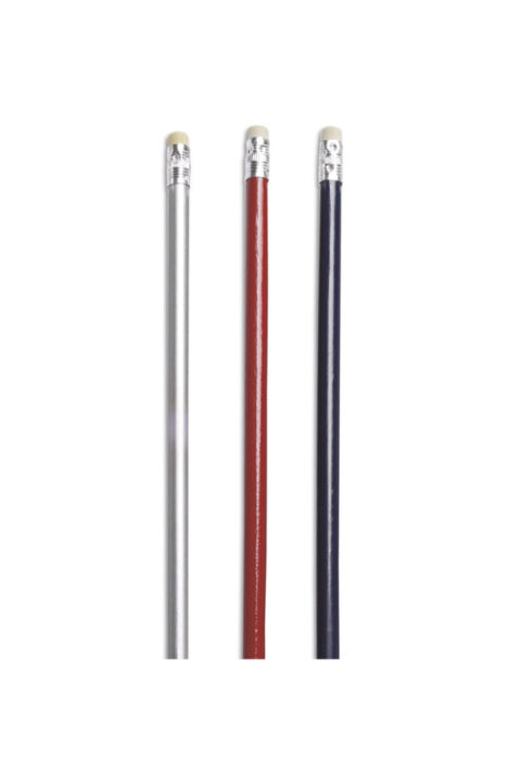 ξύλινο μολύβι με γόμα στην κορυφή, σε 6 διαφορετικά χρώματα