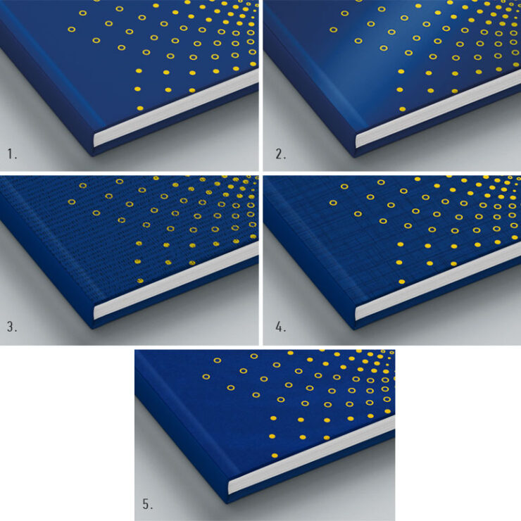 Δυνατότητα επιλογής πλαστικοποίησης των εξωφύλλων της illustrated συλλογής, ανάμεσα σε matte, γυαλιστερή, ανάγλυφη με υφή πικέ, ανάγλυφη με υφή καμβά και velvet σε ολόκληρο το κάλυμμα του βιβλίου, σύμφωνα με τις τεθείσες προδιαγραφές του πελάτη.